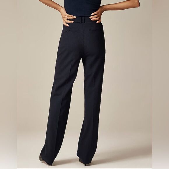 NWT J CREW Portia pant in Italian bi-stretch wool blend in dark navy - Picture 3 of 6